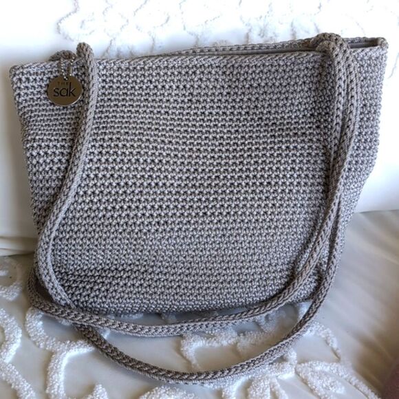 The Sak -Double Woven Macrame Crochet Shoulder Bag - Picture 13 of 13
